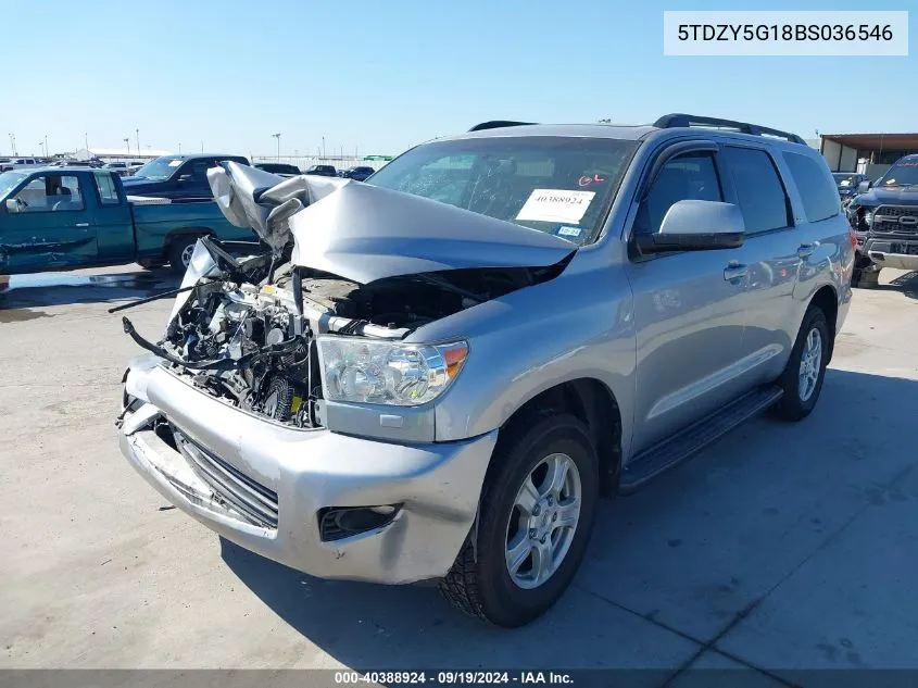 2011 Toyota Sequoia Sr5 5.7L V8 VIN: 5TDZY5G18BS036546 Lot: 40388924