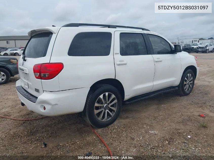 2011 Toyota Sequoia Sr5 5.7L V8 VIN: 5TDZY5G12BS031097 Lot: 40493333