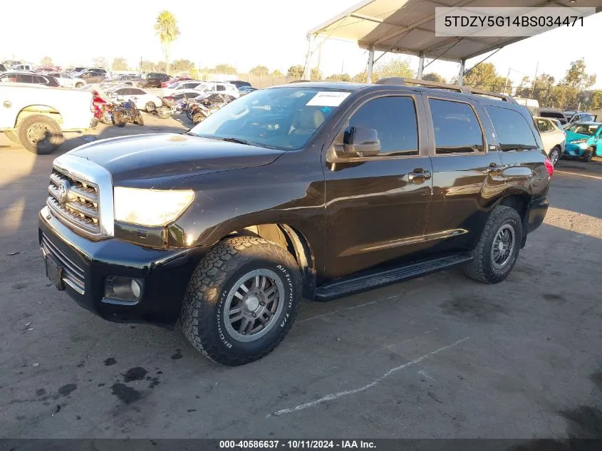 5TDZY5G14BS034471 2011 Toyota Sequoia Sr5 5.7L V8