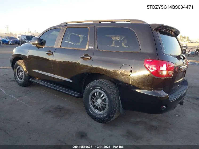 5TDZY5G14BS034471 2011 Toyota Sequoia Sr5 5.7L V8