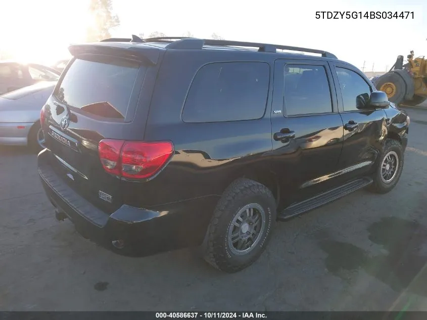 5TDZY5G14BS034471 2011 Toyota Sequoia Sr5 5.7L V8