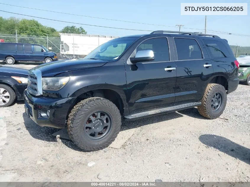 2012 Toyota Sequoia Limited 5.7L V8 VIN: 5TDJY5G12CS066205 Lot: 40014221