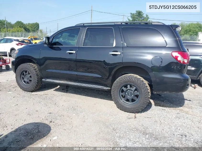 2012 Toyota Sequoia Limited 5.7L V8 VIN: 5TDJY5G12CS066205 Lot: 40014221