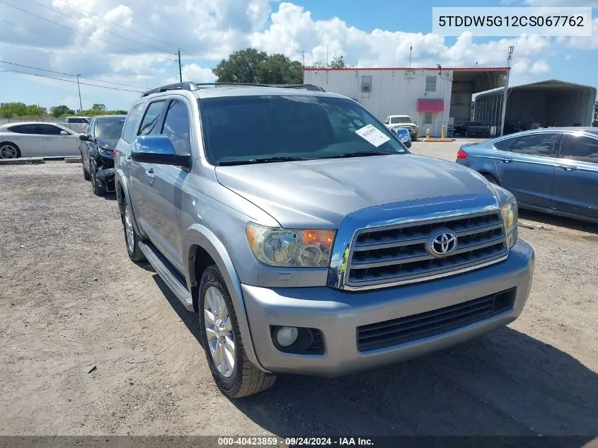 5TDDW5G12CS067762 2012 Toyota Sequoia Platinum 5.7L V8