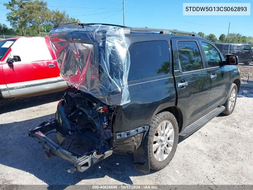 5TDDW5G13CS062893 2012 Toyota Sequoia Platinum