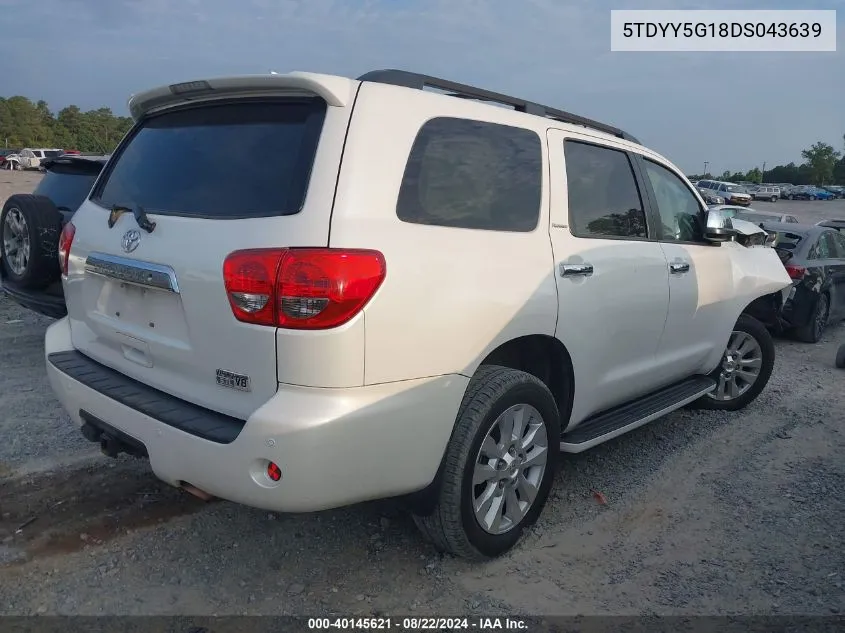 5TDYY5G18DS043639 2013 Toyota Sequoia Platinum 5.7L V8