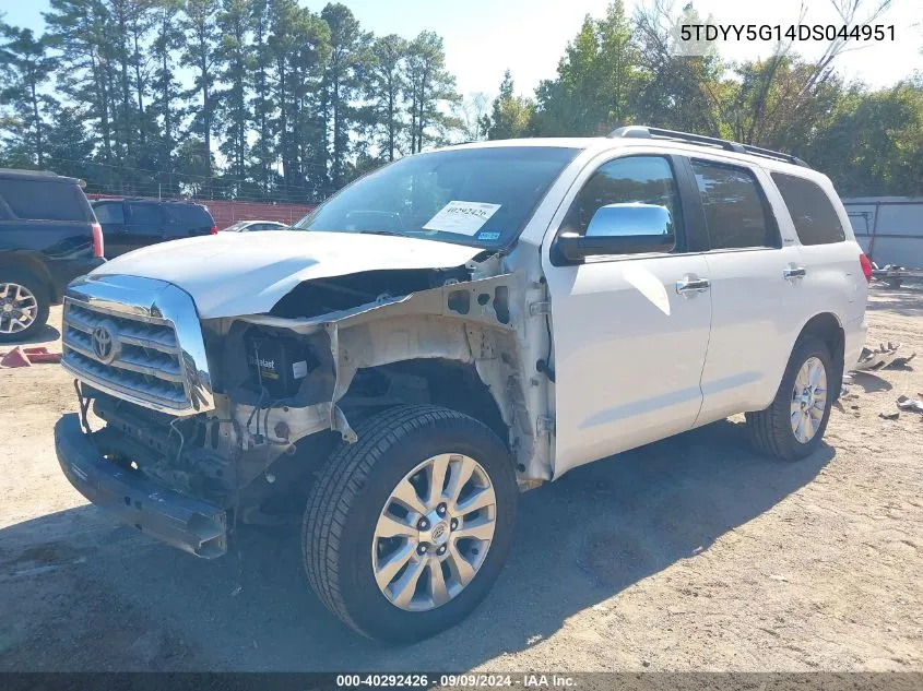 2013 Toyota Sequoia Platinum 5.7L V8 VIN: 5TDYY5G14DS044951 Lot: 40292426