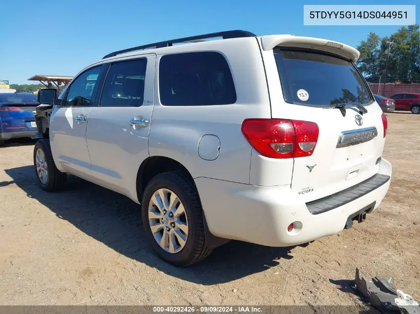 2013 Toyota Sequoia Platinum 5.7L V8 VIN: 5TDYY5G14DS044951 Lot: 40292426