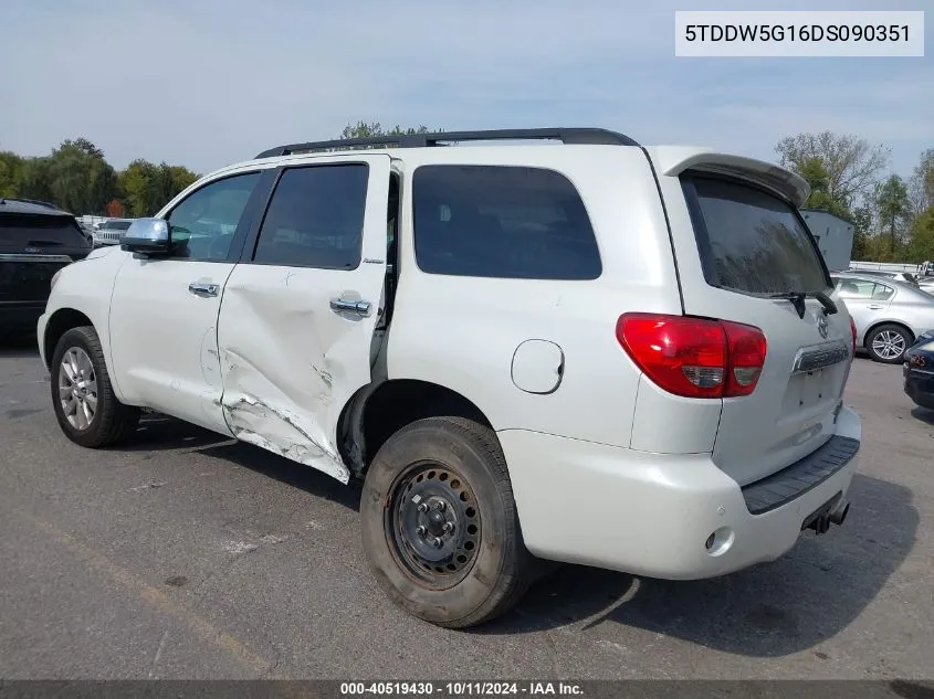 2013 Toyota Sequoia Platinum 5.7L V8 VIN: 5TDDW5G16DS090351 Lot: 40519430