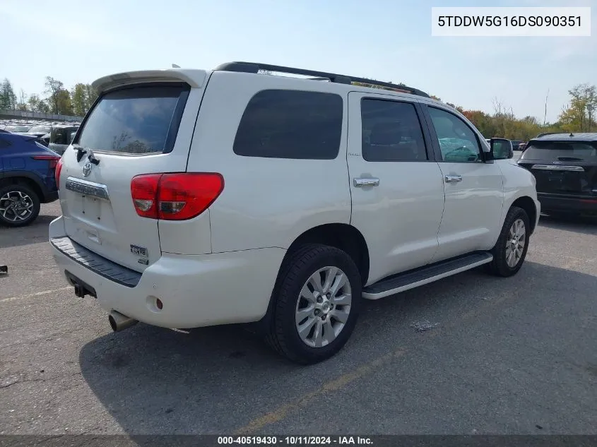 2013 Toyota Sequoia Platinum 5.7L V8 VIN: 5TDDW5G16DS090351 Lot: 40519430