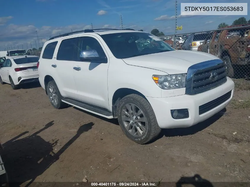 5TDKY5G17ES053683 2014 Toyota Sequoia Limited 5.7L V8