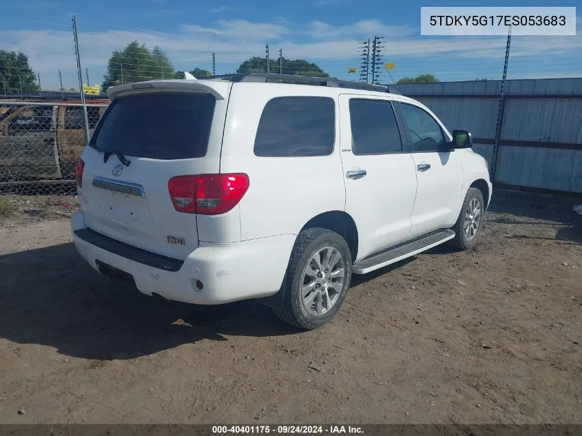 5TDKY5G17ES053683 2014 Toyota Sequoia Limited 5.7L V8