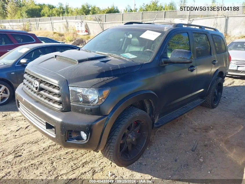 2014 Toyota Sequoia Platinum 5.7L V8 VIN: 5TDDW5G13ES104188 Lot: 40433849