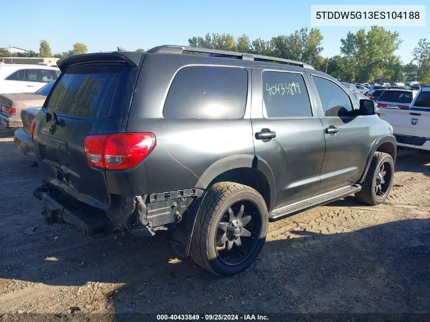 2014 Toyota Sequoia Platinum 5.7L V8 VIN: 5TDDW5G13ES104188 Lot: 40433849