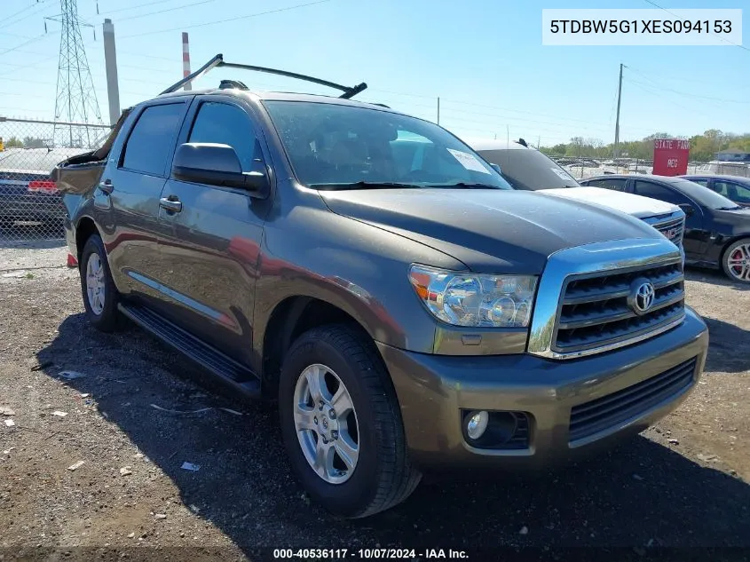 2014 Toyota Sequoia Sr5 5.7L V8 VIN: 5TDBW5G1XES094153 Lot: 40536117