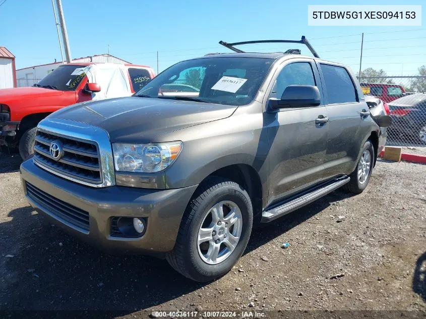 5TDBW5G1XES094153 2014 Toyota Sequoia Sr5 5.7L V8