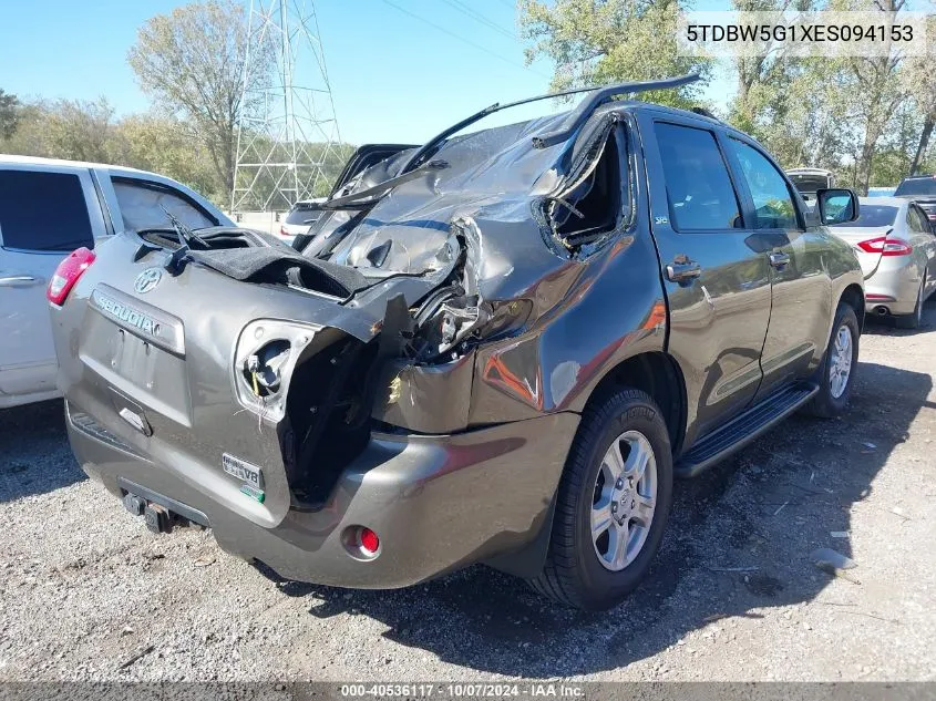 5TDBW5G1XES094153 2014 Toyota Sequoia Sr5 5.7L V8