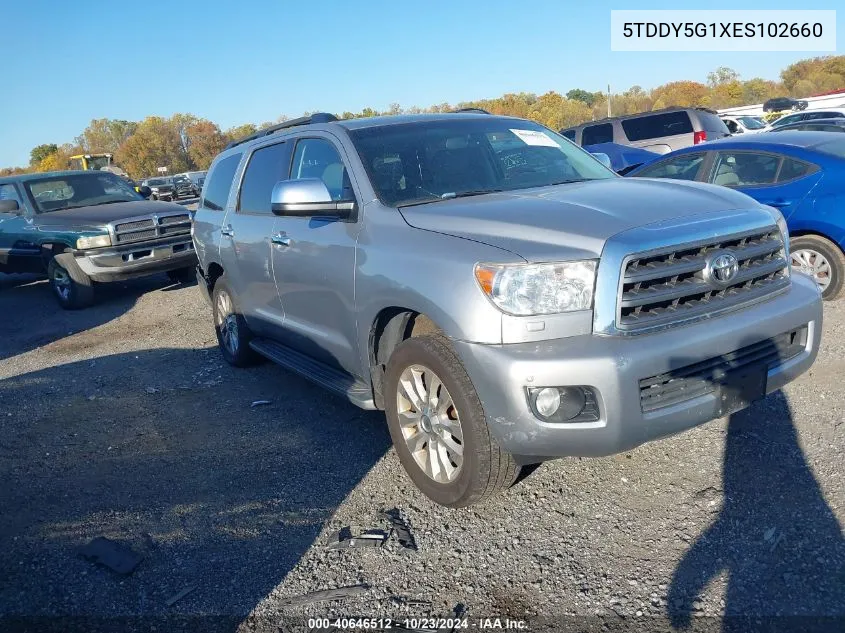 2014 Toyota Sequoia Platinum 5.7L V8 VIN: 5TDDY5G1XES102660 Lot: 40646512