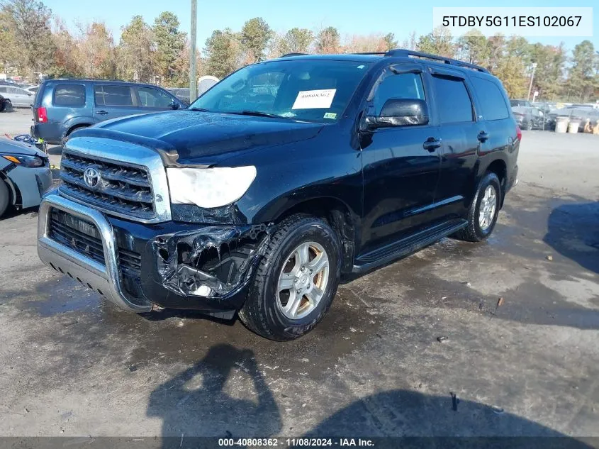 2014 Toyota Sequoia Sr5 5.7L V8 VIN: 5TDBY5G11ES102067 Lot: 40808362