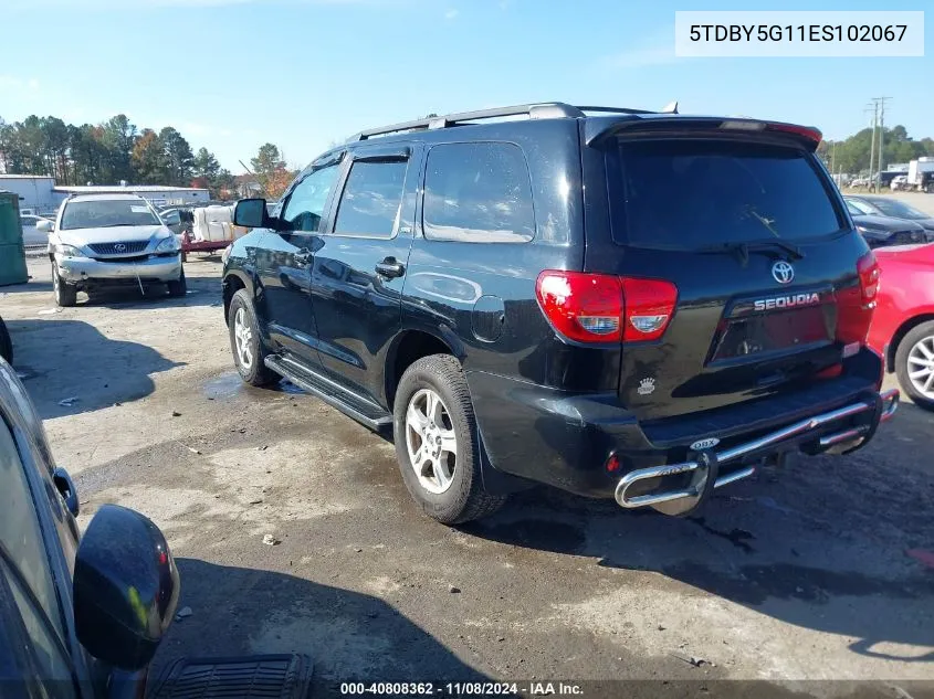 2014 Toyota Sequoia Sr5 5.7L V8 VIN: 5TDBY5G11ES102067 Lot: 40808362