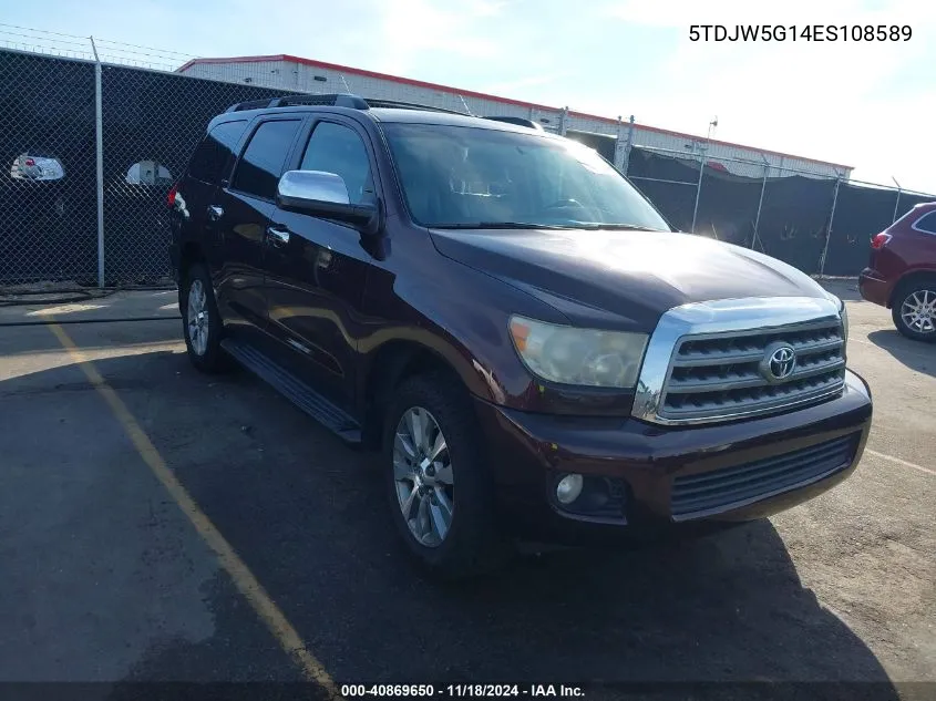 2014 Toyota Sequoia Limited 5.7L V8 VIN: 5TDJW5G14ES108589 Lot: 40869650