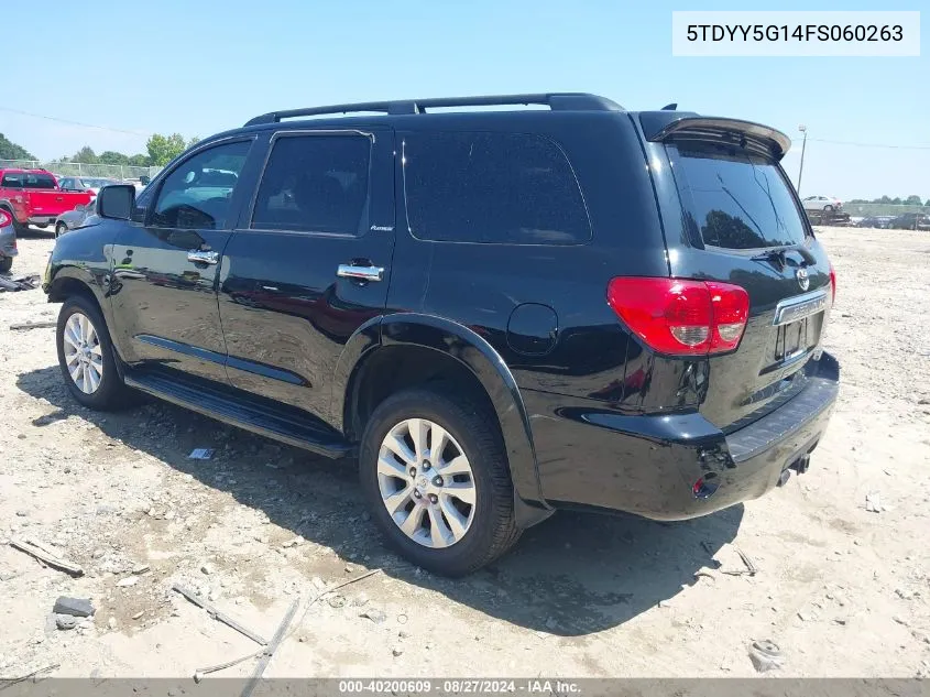 5TDYY5G14FS060263 2015 Toyota Sequoia Platinum 5.7L V8