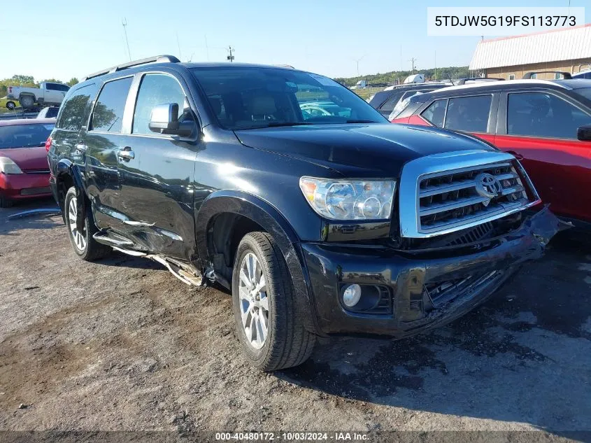 2015 Toyota Sequoia Limited 5.7L V8 VIN: 5TDJW5G19FS113773 Lot: 40480172