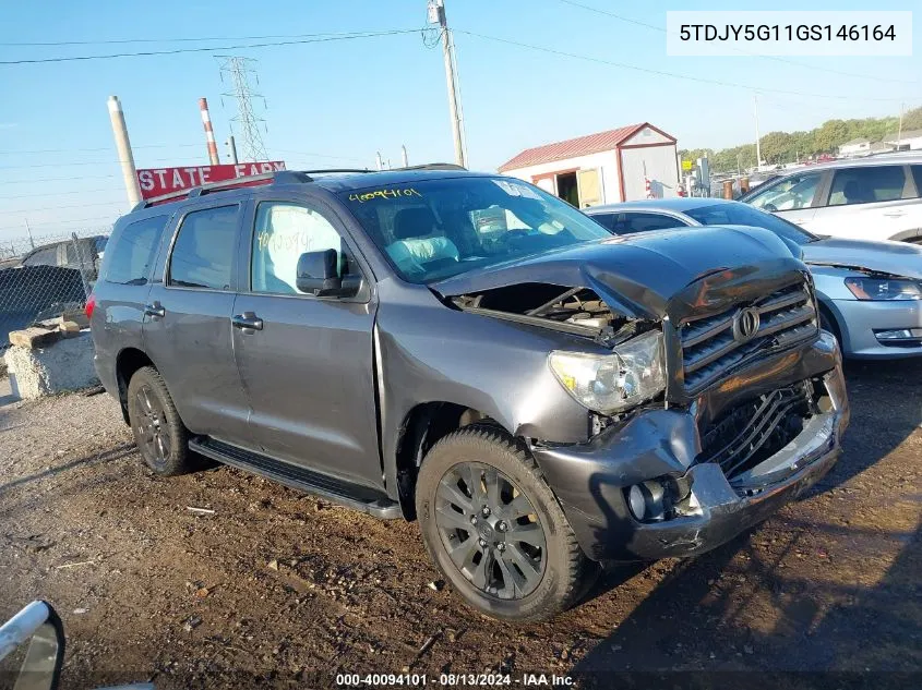 2016 Toyota Sequoia Limited VIN: 5TDJY5G11GS146164 Lot: 40094101