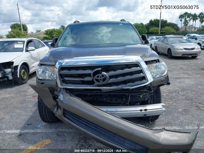 2016 Toyota Sequoia Sr5 VIN: 5TDZY5G1XGS063075 Lot: 40333718