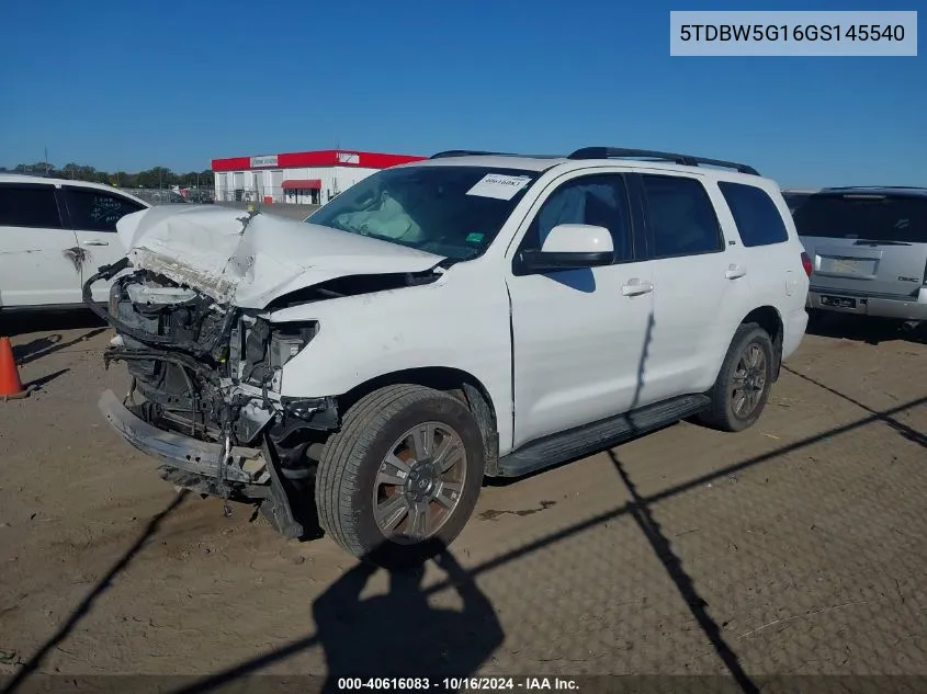 2016 Toyota Sequoia Sr5 5.7L V8 VIN: 5TDBW5G16GS145540 Lot: 40616083