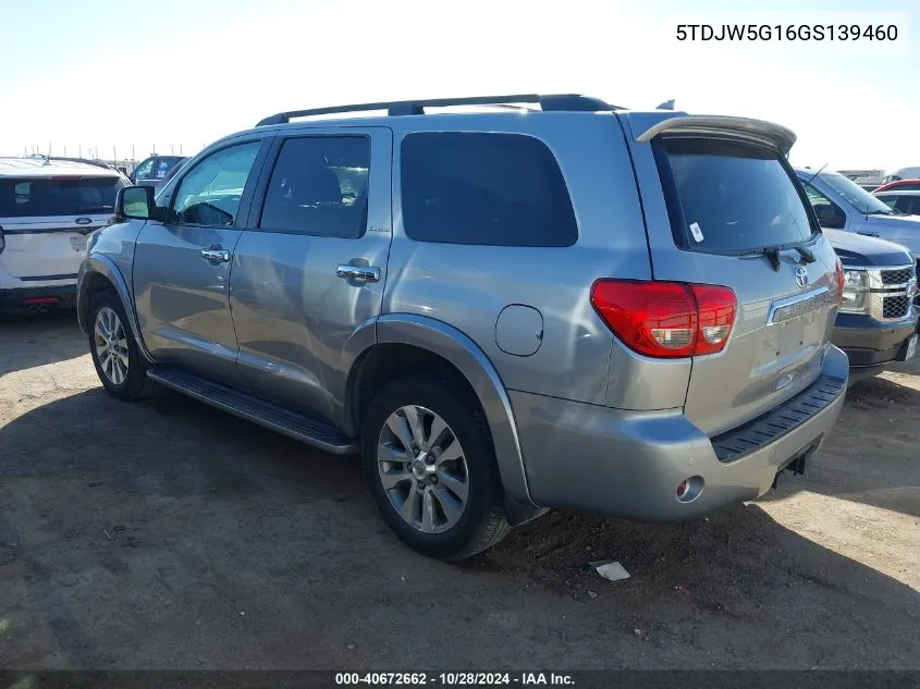 5TDJW5G16GS139460 2016 Toyota Sequoia Limited 5.7L V8