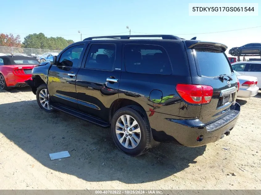 2016 Toyota Sequoia Limited 5.7L V8 VIN: 5TDKY5G17GS061544 Lot: 40702622