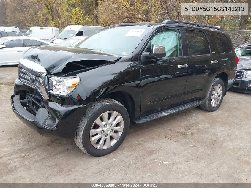 2016 Toyota Sequoia Platinum 5.7L V8 VIN: 5TDDY5G15GS142213 Lot: 40869805