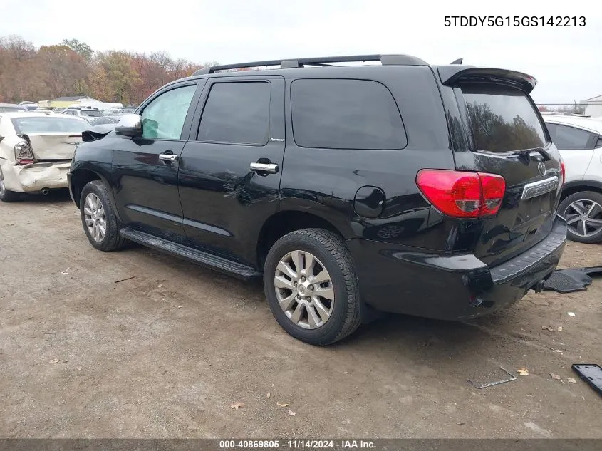 2016 Toyota Sequoia Platinum 5.7L V8 VIN: 5TDDY5G15GS142213 Lot: 40869805