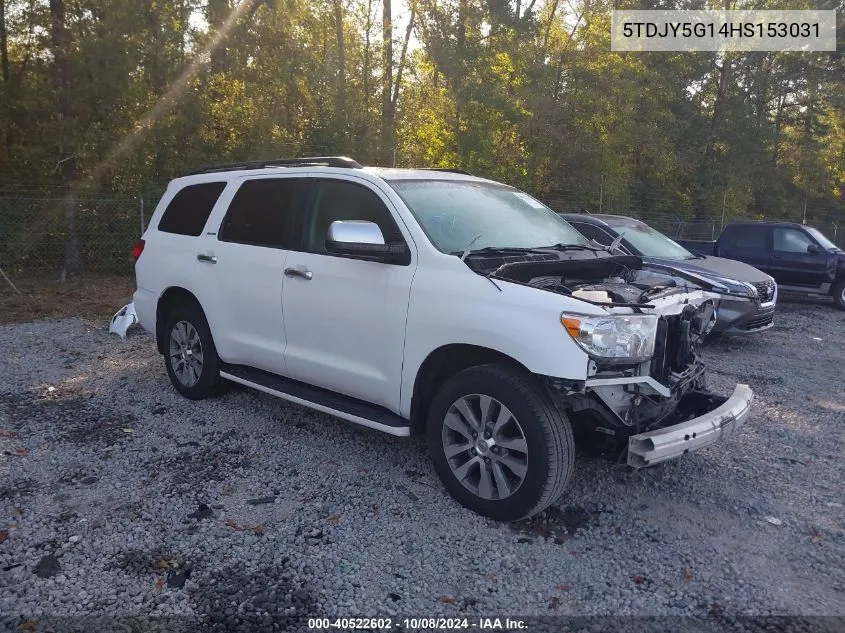 2017 Toyota Sequoia Limited VIN: 5TDJY5G14HS153031 Lot: 40522602