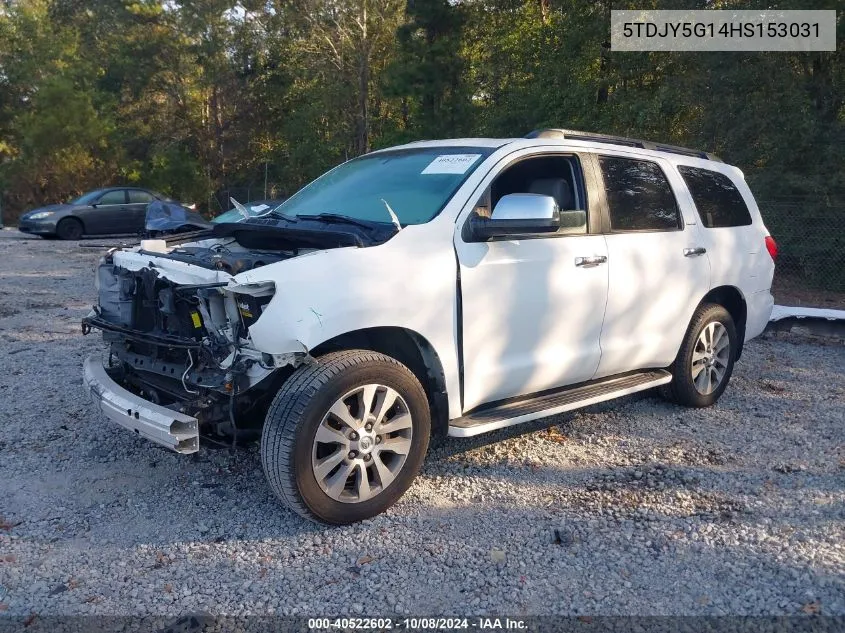 2017 Toyota Sequoia Limited VIN: 5TDJY5G14HS153031 Lot: 40522602