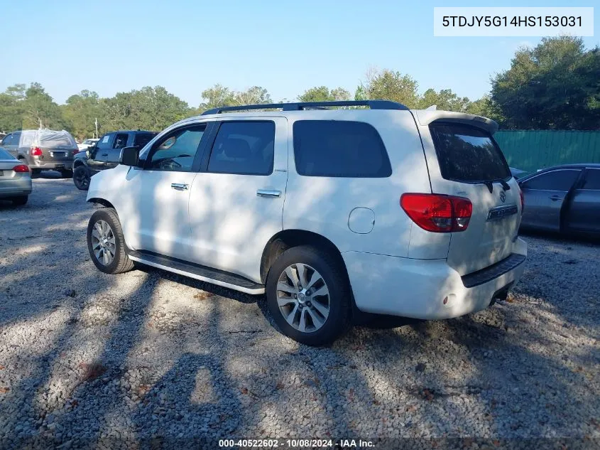 2017 Toyota Sequoia Limited VIN: 5TDJY5G14HS153031 Lot: 40522602