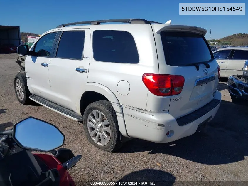 2017 Toyota Sequoia Platinum VIN: 5TDDW5G10HS154549 Lot: 40695055