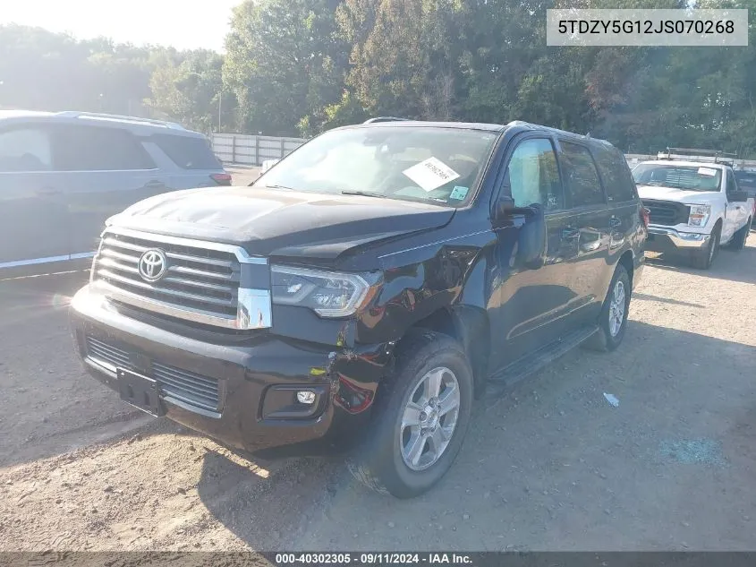 5TDZY5G12JS070268 2018 Toyota Sequoia Sr5