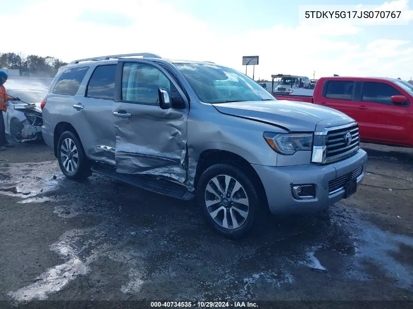 5TDKY5G17JS070767 2018 Toyota Sequoia Limited