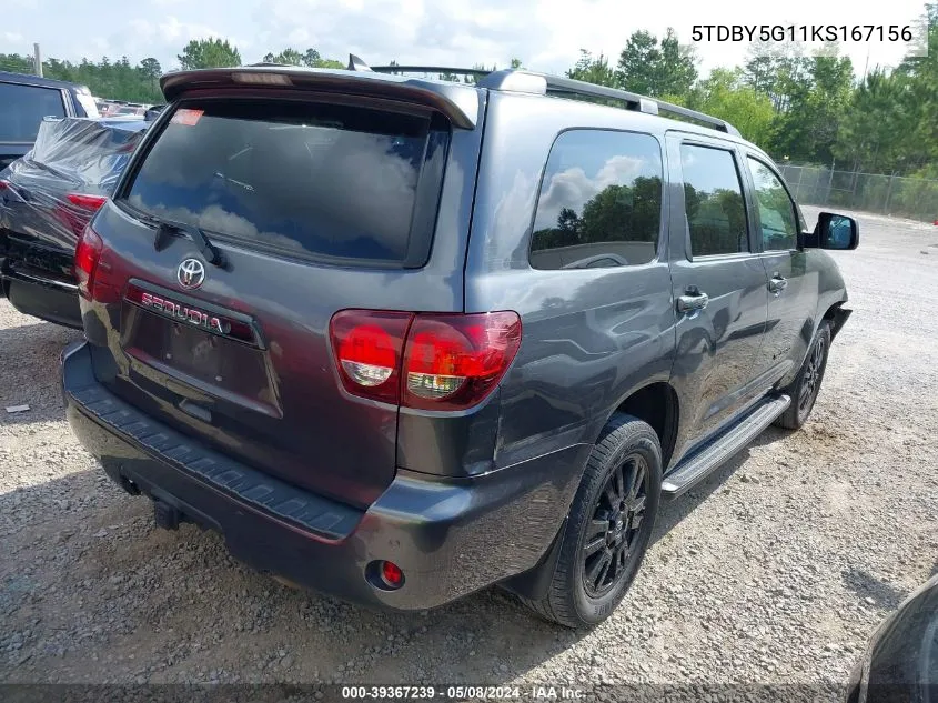 2019 Toyota Sequoia Trd Sport VIN: 5TDBY5G11KS167156 Lot: 39367239