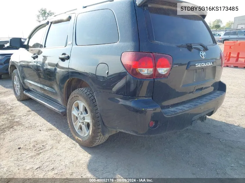 5TDBY5G16KS173485 2019 Toyota Sequoia Sr5