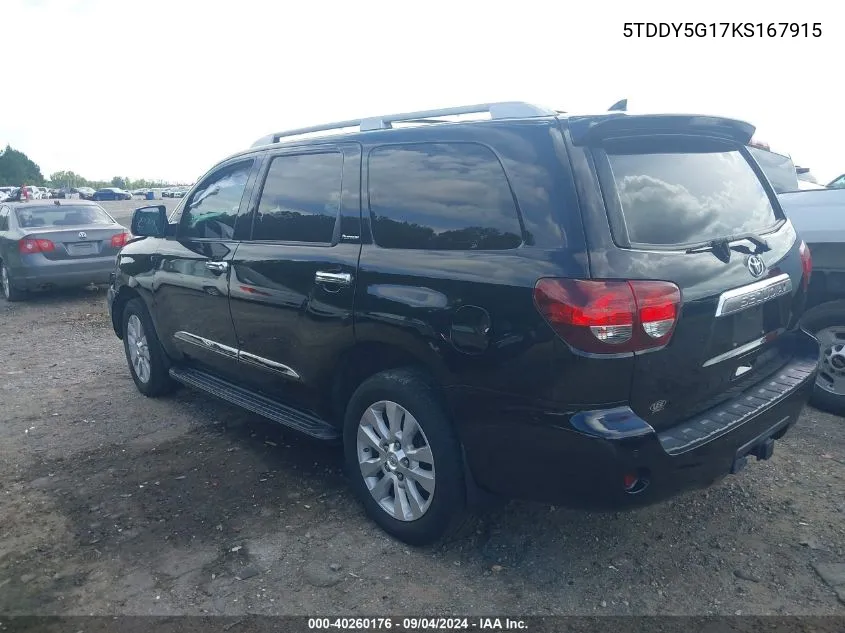 5TDDY5G17KS167915 2019 Toyota Sequoia Platinum