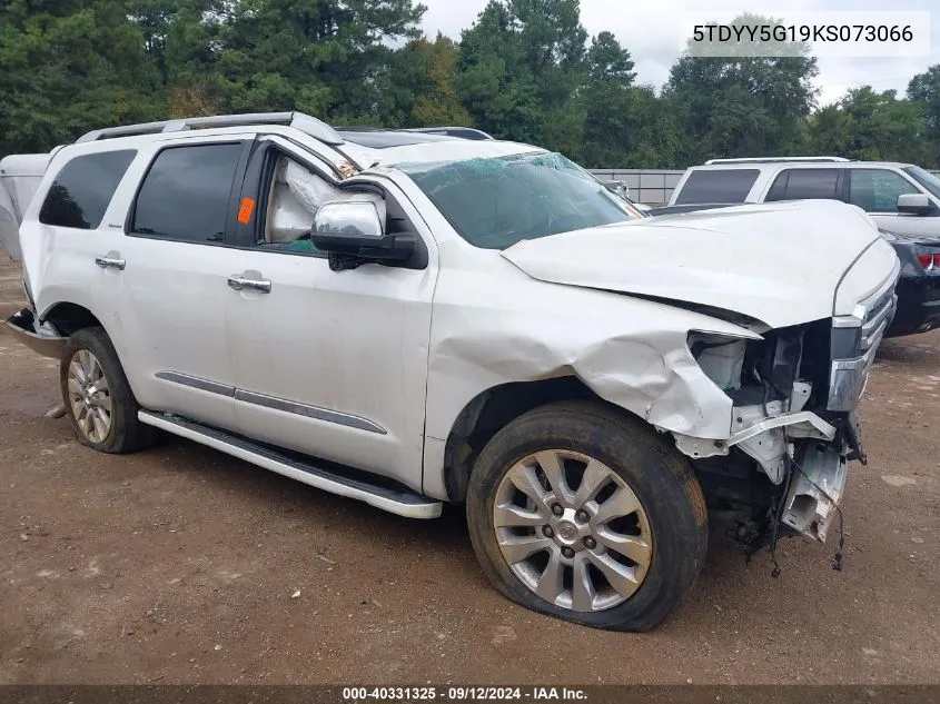 2019 Toyota Sequoia Platinum VIN: 5TDYY5G19KS073066 Lot: 40331325