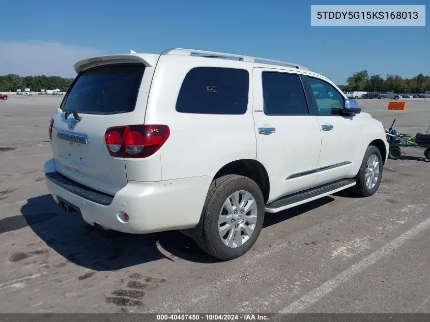 2019 Toyota Sequoia Platinum VIN: 5TDDY5G15KS168013 Lot: 40457450