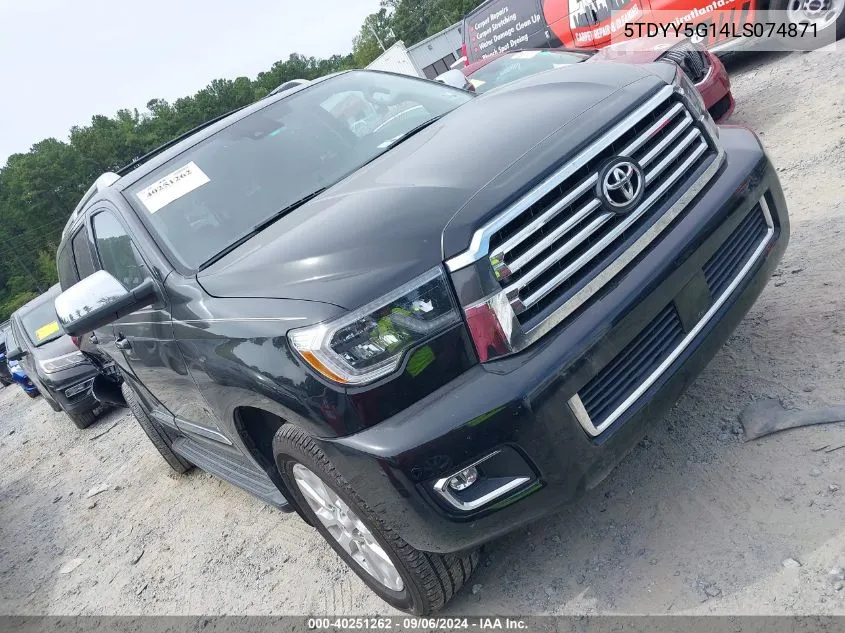 5TDYY5G14LS074871 2020 Toyota Sequoia Platinum