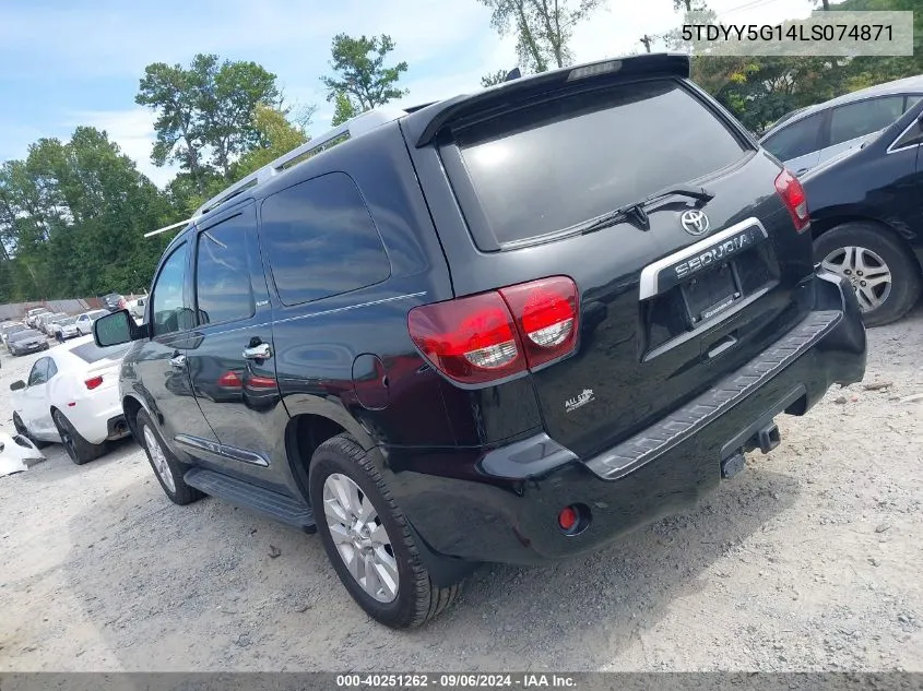 5TDYY5G14LS074871 2020 Toyota Sequoia Platinum