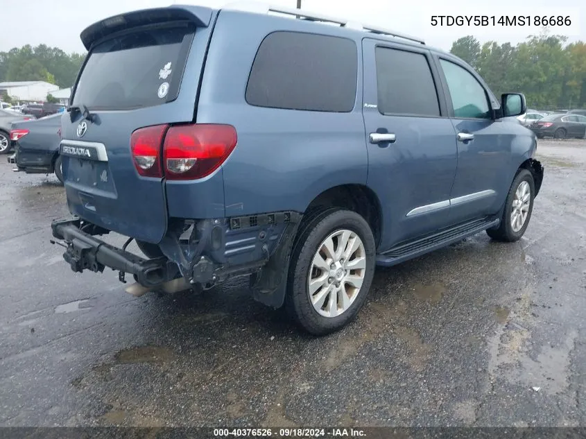 2021 Toyota Sequoia Platinum VIN: 5TDGY5B14MS186686 Lot: 40376526