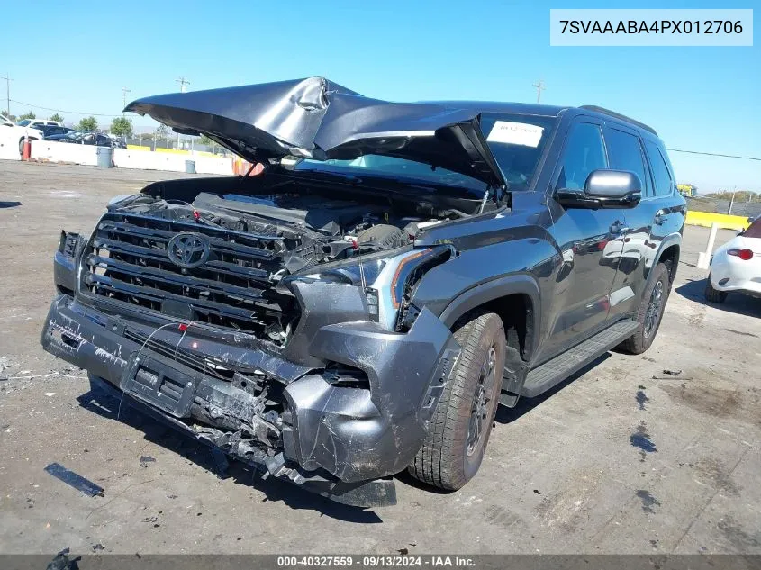 2023 Toyota Sequoia Sr5 VIN: 7SVAAABA4PX012706 Lot: 40327559