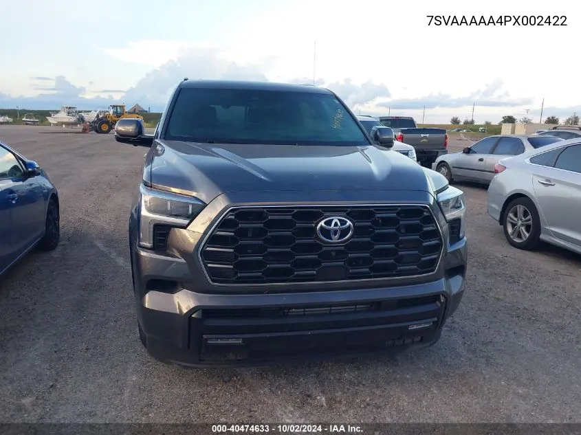 2023 Toyota Sequoia Platinum VIN: 7SVAAAAA4PX002422 Lot: 40474633